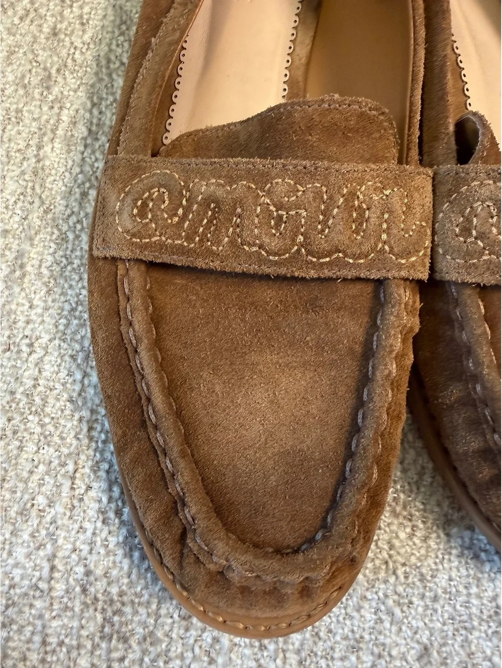 Cinq à Sept Brown Suede  Amour Women's Loafers